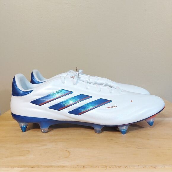 Adidas Copa Pure 2 Elite SG Soccer Cleats White Blue Red IG8694 Men's Size 11.5 - Picture 1 of 7